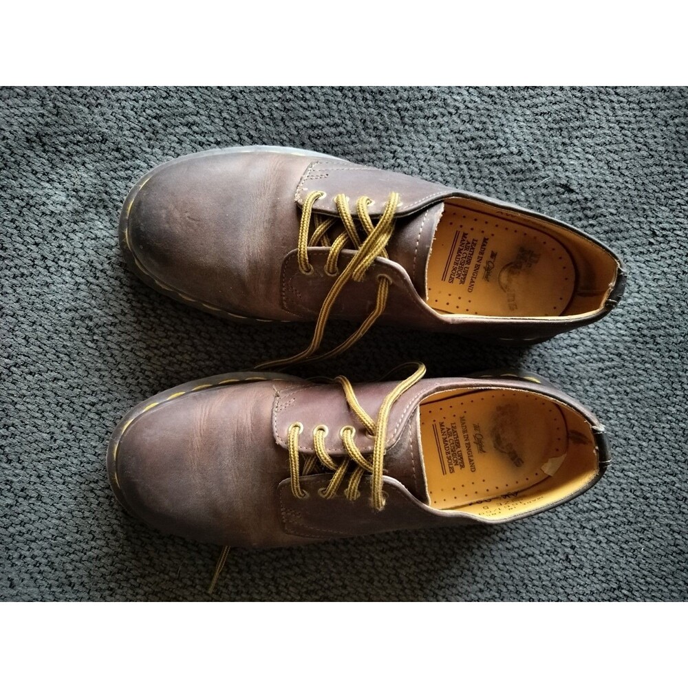 Dr Martens 1561 Oxford Shoe Mens 5 UK Brown Leather 4 Eye Made In England